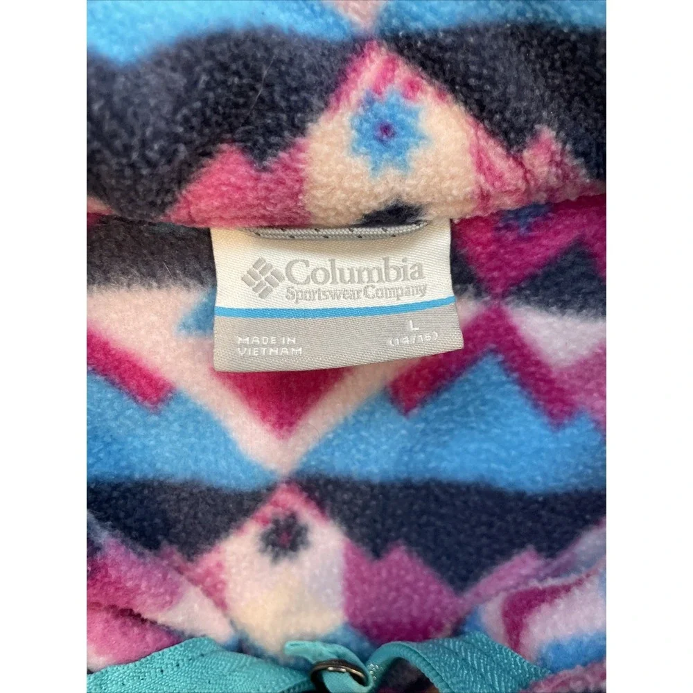 Girls Columbia West Bend Printed Fleece Jacket Size Large 14/16‎